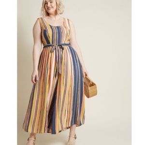 ModCloth striped sleeveless jumpsuit!